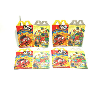 1998 Vintage McDonald's Kid’s Happy Meal Box Barbie Kelly & Hot Wheels Lot of 4